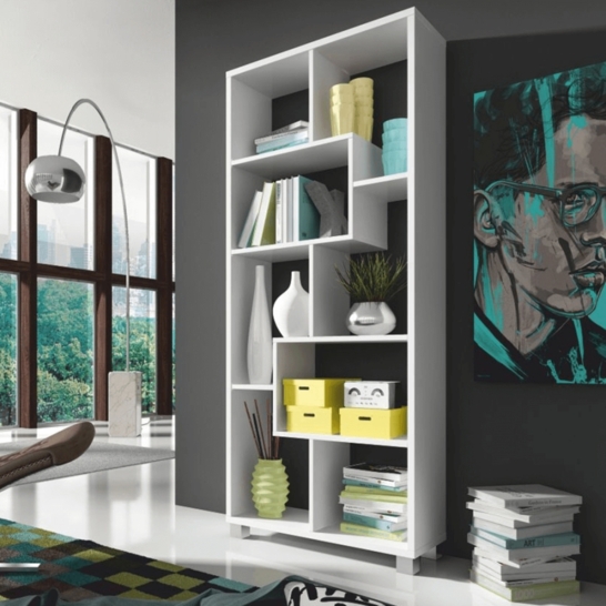 könyvespolc, fehér, ADEN raktárról