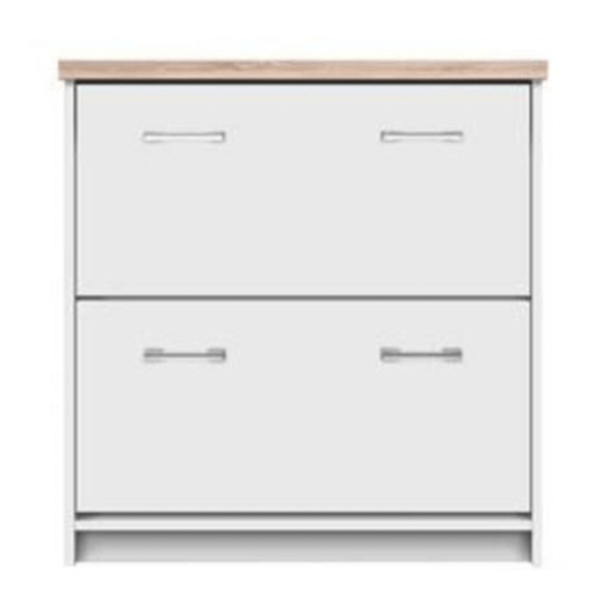 Cipősszekrény 2k, DTD laminált, fehér/tölgy sonoma, TOPTY TYP 11 raktárról