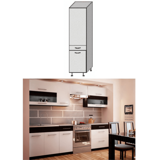 Konyha szekrény, fehér/wenge, JURA NEW B S-40 raktárról