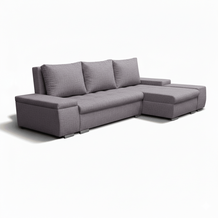 Kitti sarokkanapé lux05 szürke